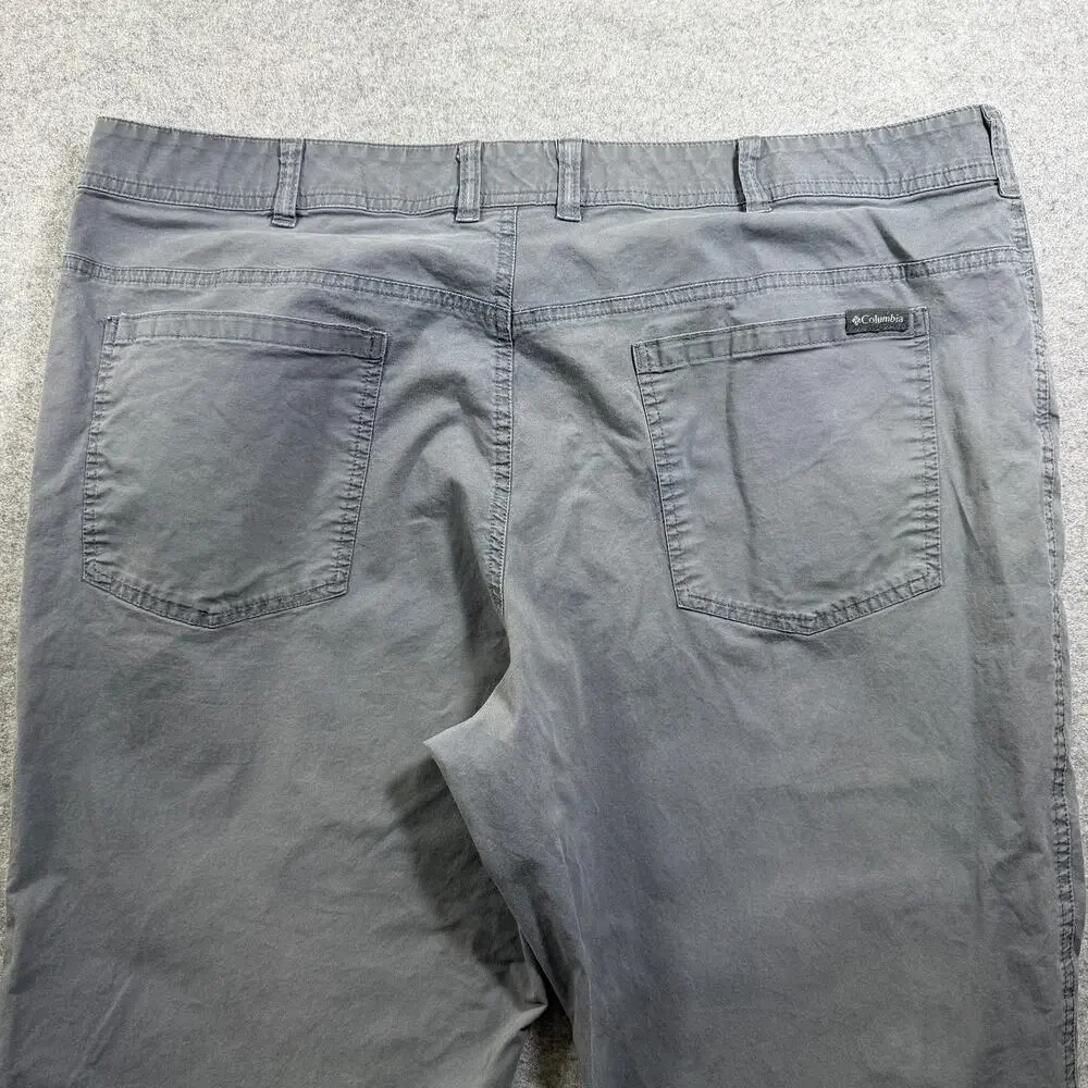 Columbia Pants Mens 40x30 Gray Regular Fit Five Pocket Cotton Stretch Casual